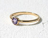 Amethyst (cut) K18 ring, ring for charity and philanthropy LUCAS - Clochette