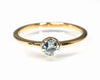 Aquamarine (cut) K18 ring, ring for happiness and love LUCAS - Clochette